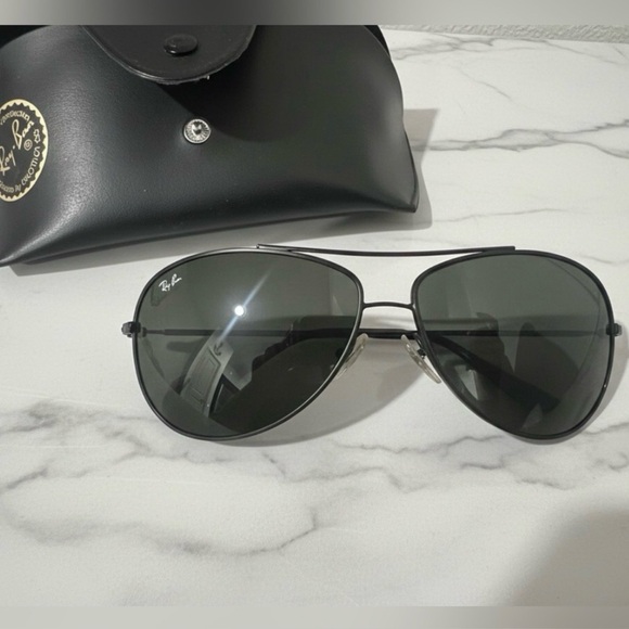 Ray-Ban Accessories - Ray-Ban Matte Black Aviator Sunglasses